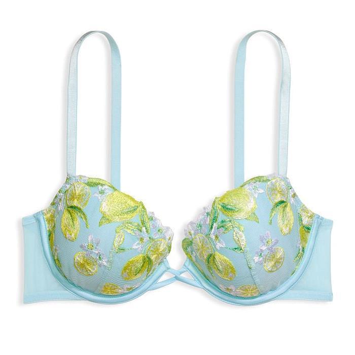 Victoria's Secret Dream Angels Lemon Embroidery Demi Bra 36D