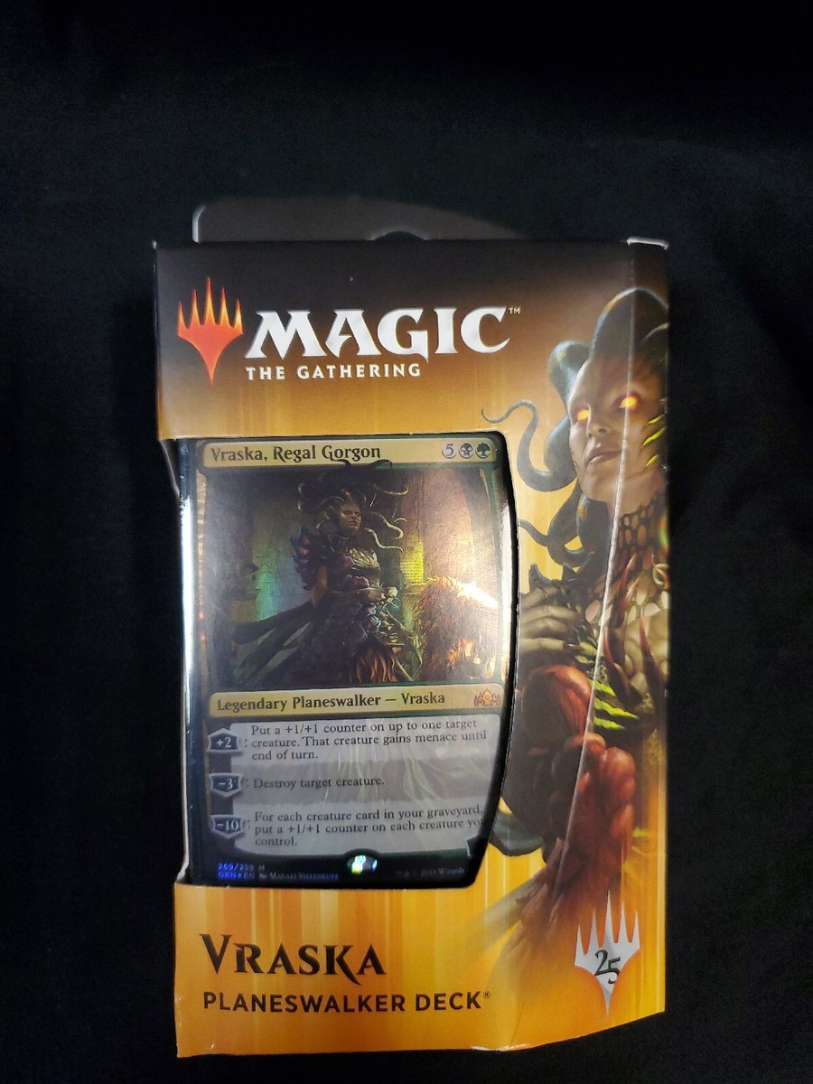 mtg vraska commander deck MtG TCG Guilds of Ravnica Vraska Planeswalker Deck [Comes with 2 Boosters!]