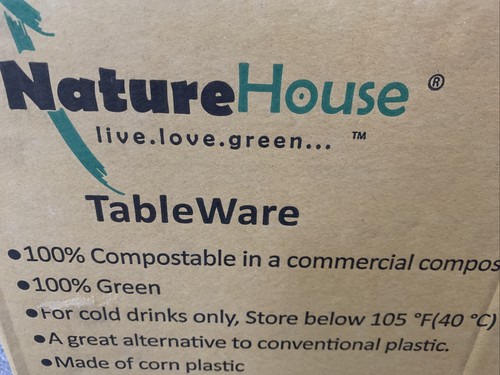 NatureHouse RP19, Compostable PLA Corn Plastic Cold Cups, 12oz, Clear, 50 Cups - Picture 4 of 6