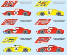 1965 Ferrari 250 LM Le Mans Decals 1:32 1:24 1:43 1:18 Slot Decals