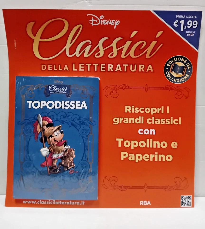 TOPODISSEA - CLASSICI DELLA LETTERATURA DISNEY -PRIMA USCITA EDICOLA RBA