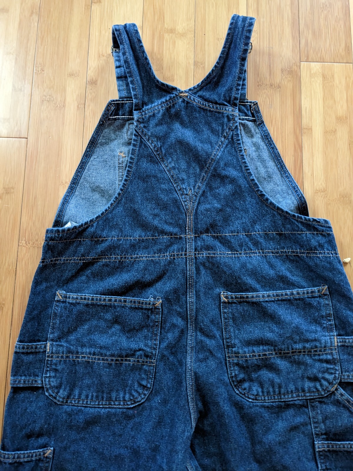 Carhartt Bib Overalls Blue Denim 14 x 28 Excellent Condition RN 14806