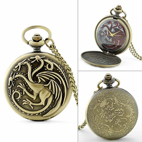 Antique Retro Quartz Pocket Watch Chain Vintage Necklace Pendant Men's Gift New - Picture 88 of 115
