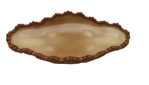 Indiana Tumbler & Goblet Greentown Chocolate Glass Leaf & Bracket Celery Dish