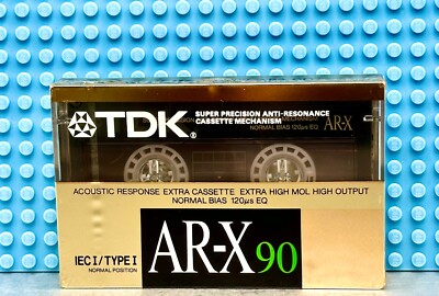 TDK  AR-X   90   VS III      TYPE I    BLANK CASSETTE TAPE (1)   (SEALED)