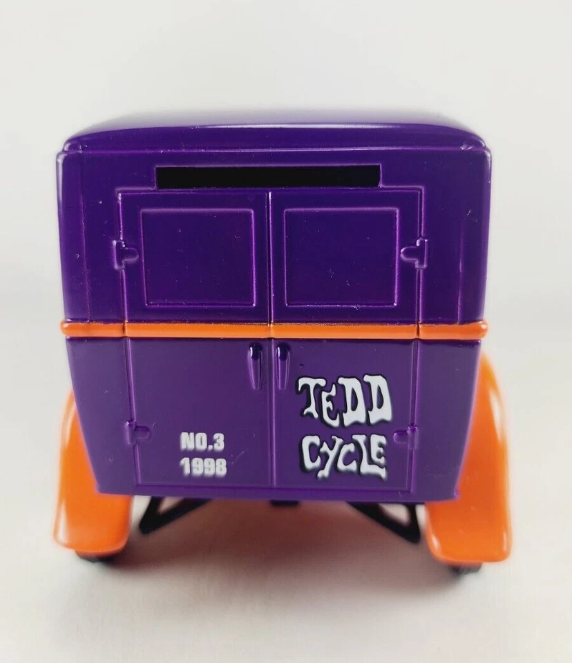 Banco de monedas Ted Cycle fundido a presión #8225 edición limitada. Modelo A escala 1/25 con llave 6" Vint Foto 4 de 4