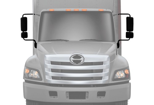 Hino 238 258 268 338 2008-2021 Mirror Back Cover Black, Right & Left Side Set - Bild 3 von 7