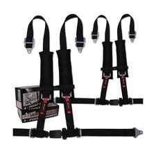 4 Point Harness with 2 Inch Padding Ez Buckle Technology Black Pair