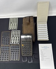 Vintage Hewlett Packard HP-41CX Calculator with Case, Manual, Overlays, TESTED