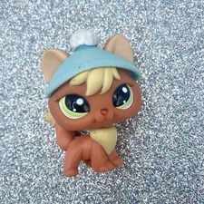 Hasbro LPS Littlest Pet Shop Fox with Hat Snowy Day #1028 VTG Vintage Toy Toys