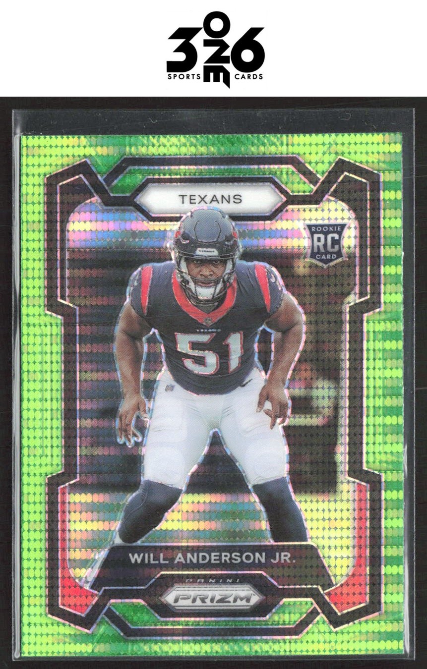 Will Anderson Jr. 2023 Panini Prizm Neon Green Pulsar #342