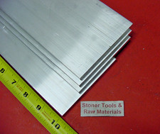 4 pieces 1/4" X 5" ALUMINUM 6061 FLAT BAR 10" long T6511 Plate Mill Stock