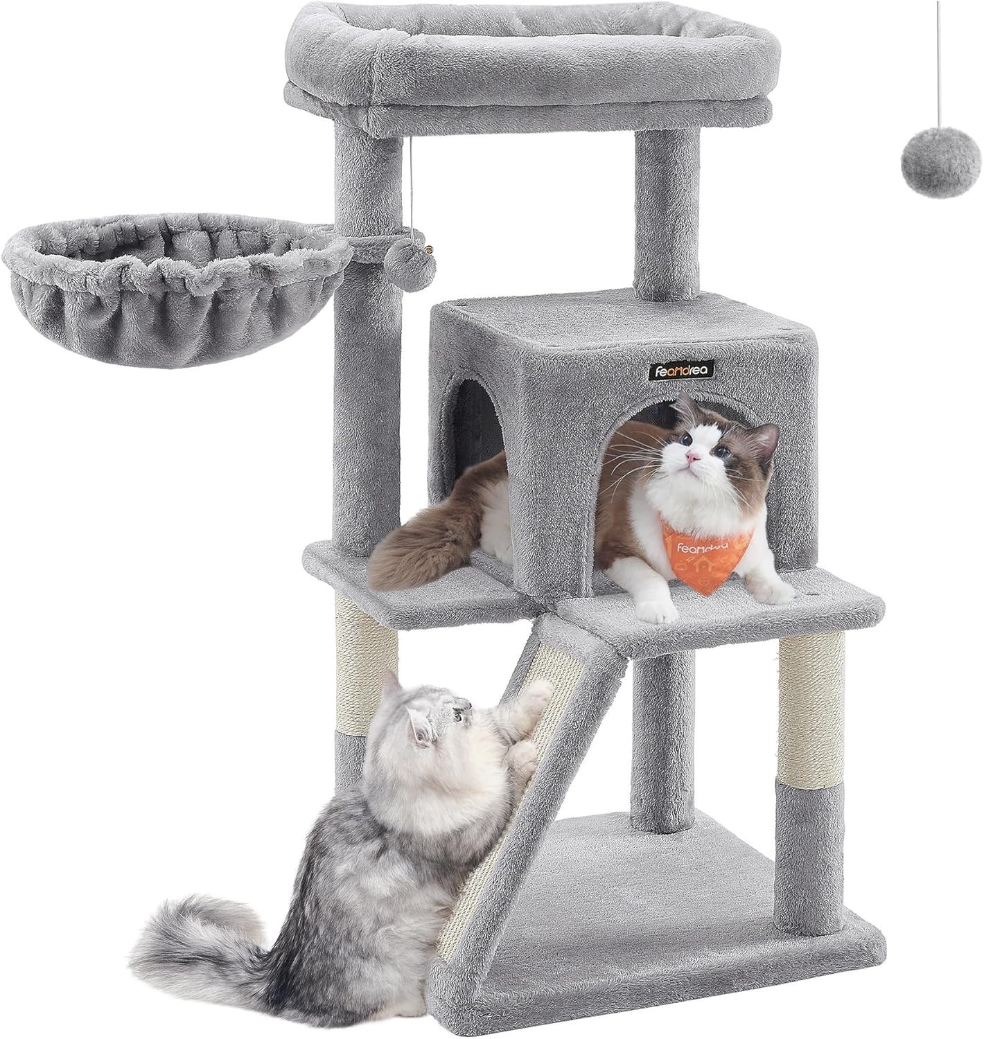 Albero per gatti con tiragraffi in sisal naturale foto 2