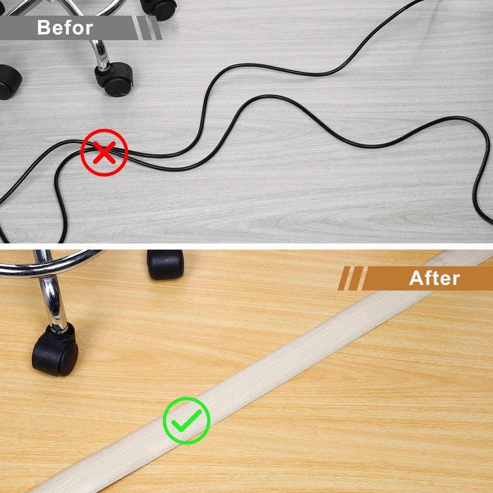 Copricavo filo pavimento 4ft, nascondicavo cavi bianco acero - Bild 4 von 4