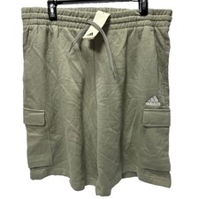 Adidas Men s Essentials Feel Cozy Cargo Shorts Olive Green Sports Athletic XL