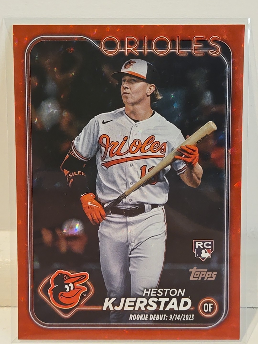 2024 Topps Update  Rookie Debut Heston Kjerstad Red Crackle Foilboard /199 (RC)