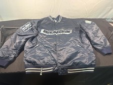 Rocawear Mens Jacket Navy Blue Satin 3XL Zip-...
