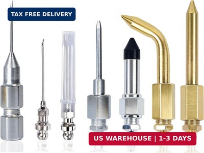 7PCS Grease Gun Needle Tip Kit, Grease Injector Needle Grease Gun Adapter Set fo