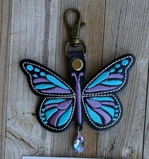 Portland Leather Goods Modified Monarca Monarch Butterfly Tassel Cowboy Blue 