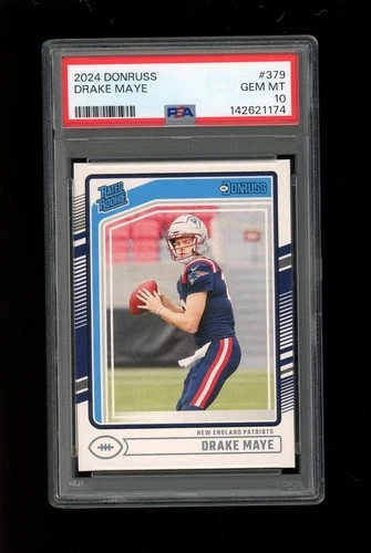 2024 Panini Donruss #379 Drake Maye RC Rookie Patriots PSA 10
