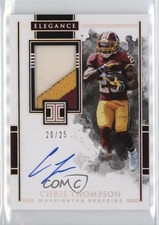 2018 Panini Impeccable Elegance Veteran Silver /25 Chris Thompson Patch Auto 6m7