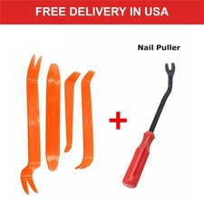 4 PCS Car Trim Removal Tool Kit Door Panel Pry Tool Radio Audio Dash