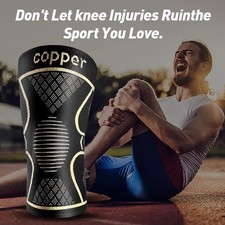 1 Pair Copper Knee Pads Ultimate Shock-Absorbing Gear For Men  Women Superior K
