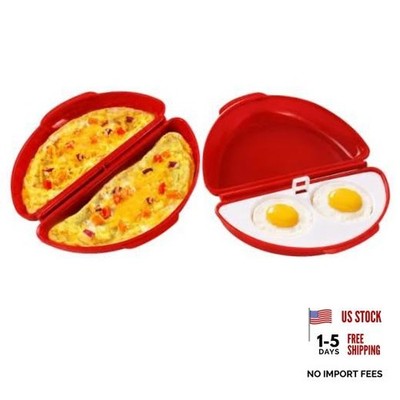 Microwave Egg Cooker 2-Egg Poacher Omelet and Scrambled Egg Maker | BPA-free