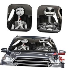 2pcs Horror Nightmare Windshield Sun Shade for SUV 57x31 inches Horror Spooky