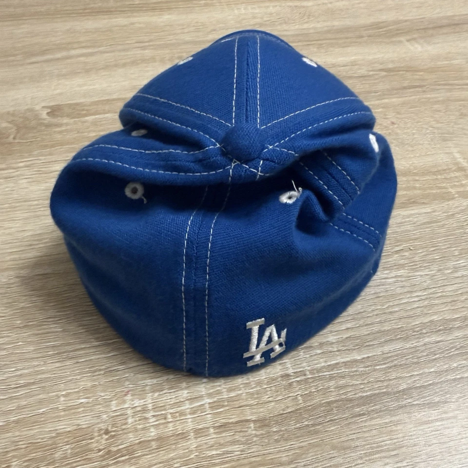 Boné vintage Nike Team Swoosh Flex Los Angeles Dodgers logotipo bordado azul OSFM - Imagem 3 de 4