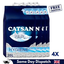 CATSAN Hygiene Plus Non-Clumping Adult Cat Litter and Kitten Litter - 20L FS.
