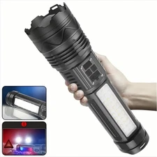 3500000lm Tactical LED Flashlight Zoom USB Rechargeable Police Torch Work Light
