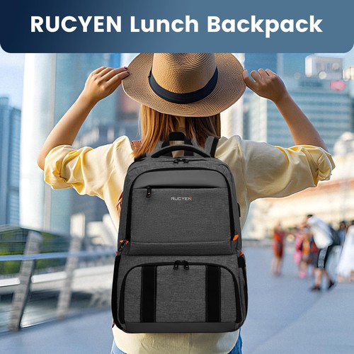 Lunch Backpack, Insulated Cooler Backpack Lunch Box for Men Women, 15.6 Inche... - Picture 5 of 6