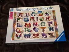 Ravensburger DRAGON ALPHABET 1000pc Jigsaw Puzzle -100 COMPLETE