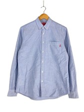 Supreme Oxford Shirt Long Sleeve Shirt S Cotton BLU Solid