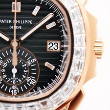 Patek Philippe Nautilus 5980/1400R-011 18K Rose Gold Diamonds Automatic Watch 9