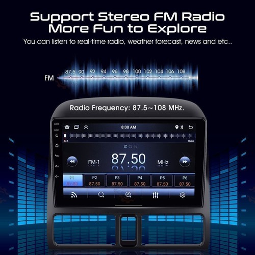 Radio estéreo para automóvil Apple Carplay GPS + cámara para Honda CRV-2 2001-2006 Android 12 - Imagen 8 de 19