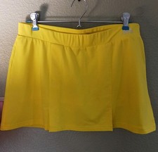 Adidas Tennis Skort Skirt Pleated Yellow Climalite Size Medium