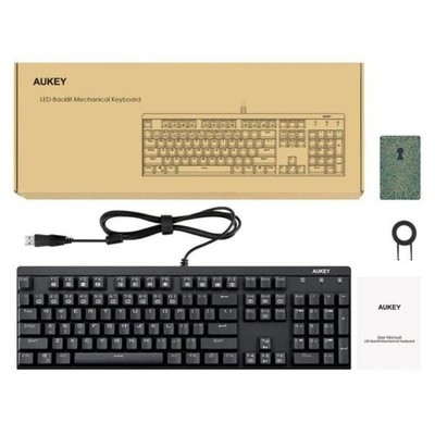 Mechanische Gaming Tastatur AUKEY KM-G6 RGB LED USB AZERTY Anti-Ghosting Pro