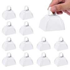 16 Football Bells, 3 Inch for Sports Events, White