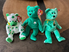TY Beanie Babies St Patrick's Day Irish Bears Lot of 3 Clover Erin  Killarney