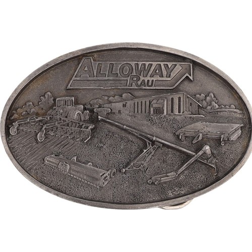 Alloway Rau Farm Equipment Implement Farmer Farming 1970s Vintage Belt Buckle