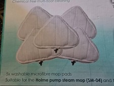 Set Of 5 Microfibre Steam Mop Pads ( New )
