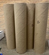 4 Heavy Duty Cardboard Paper Art Tubes Length 10  x 2 7/16" OD