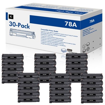 30PK CE278A Black Toner Cartridges For HP LaserJet Pro M1536 M1536DNF MFP P1560