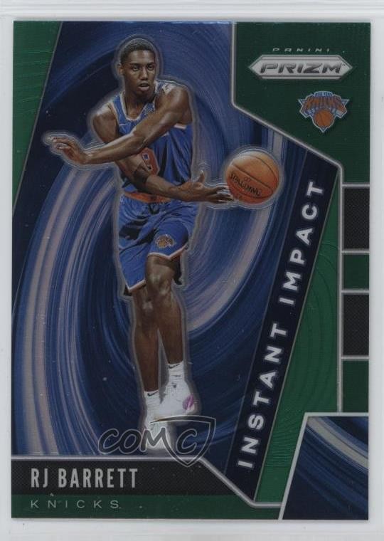2019-20 Panini Prizm Instant Impact Green Prizm RJ Barrett #22 1h1
