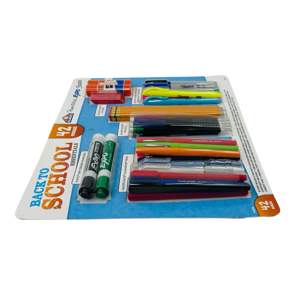42 Pieces Back To School Essentials Kit Elmers, Paper Mate, Expo