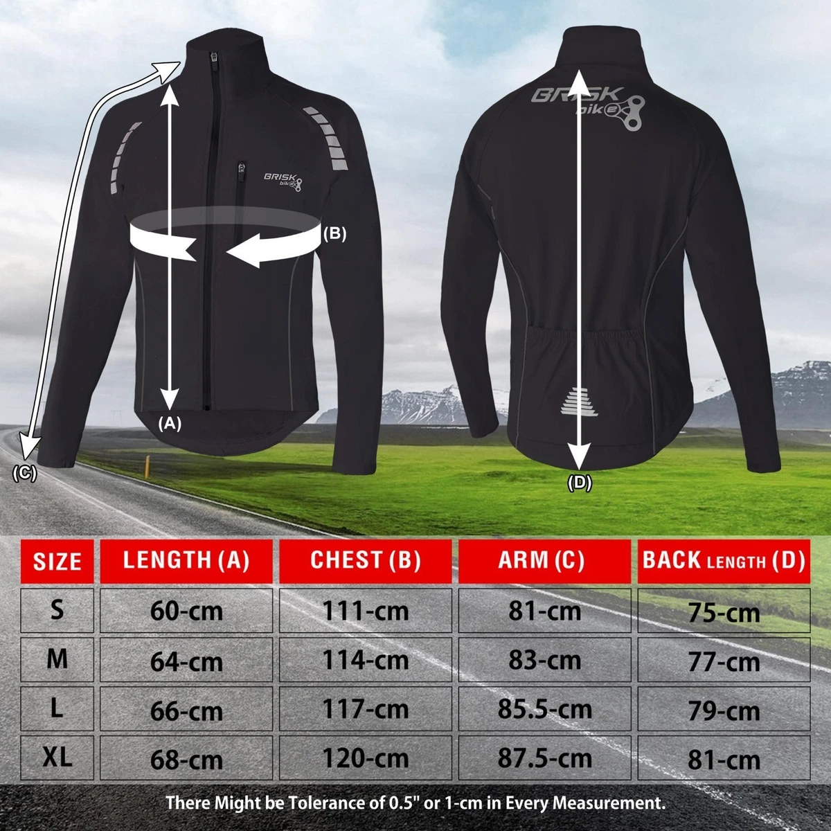 Mens Cycling Jacket Fleece Cycle Jersey Thermal Reflective Tape Jersey Hi viz
