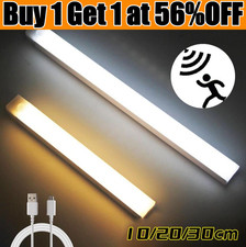 USB Rechargeable LED PIR Motion Sensor Light Strip Wireless Closet Cabinet Lamp