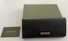 NWT 370 Authentic Longchamp Roseau Leather Continental Wallet, Color Black